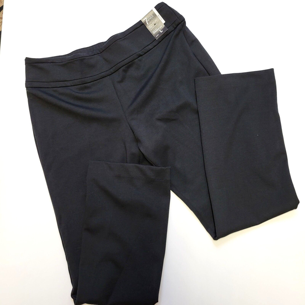 New York & Company 7th Ave Black L Signature Fit Pull On Pant Petite